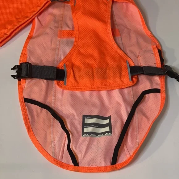 High visability orange and gray dog raincoat. NWT great for hiking and camping - Picture 9 of 13